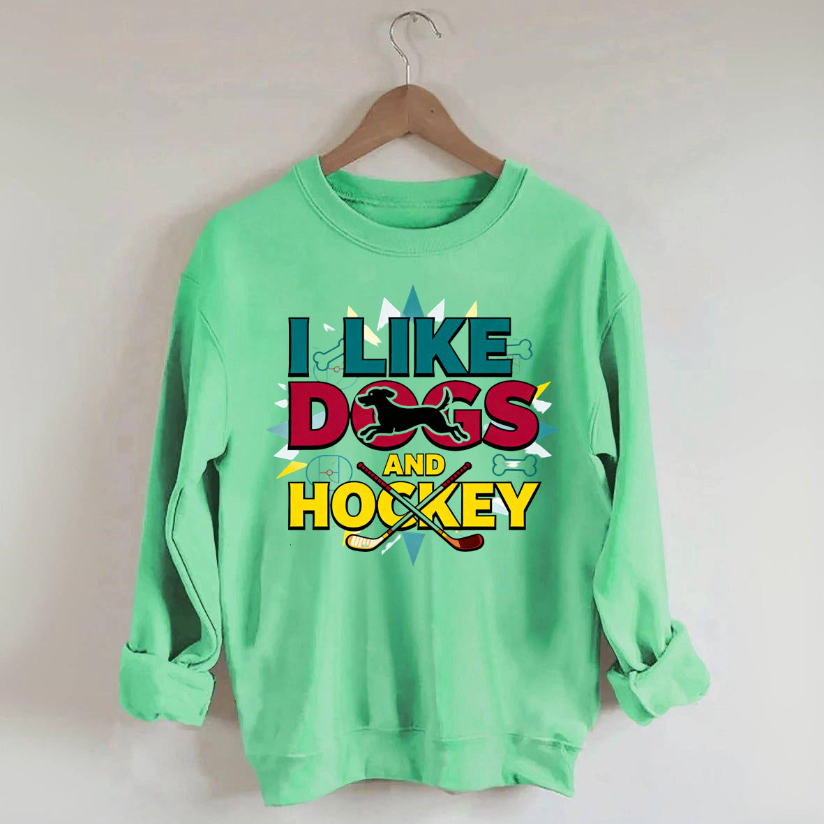 I Like Dogs And Hockey Sweatshirt