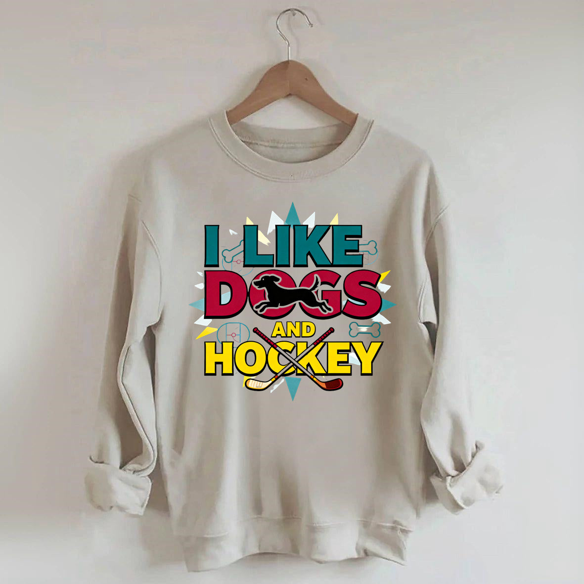 I Like Dogs And Hockey Sweatshirt