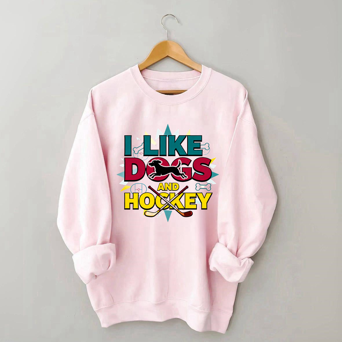 I Like Dogs And Hockey Sweatshirt