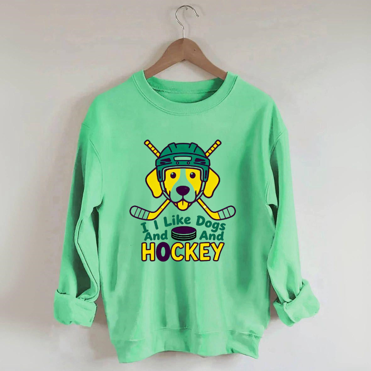 I Like Dogs And Hockey Sweatshirt