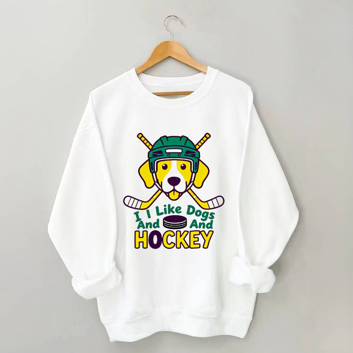 I Like Dogs And Hockey Sweatshirt