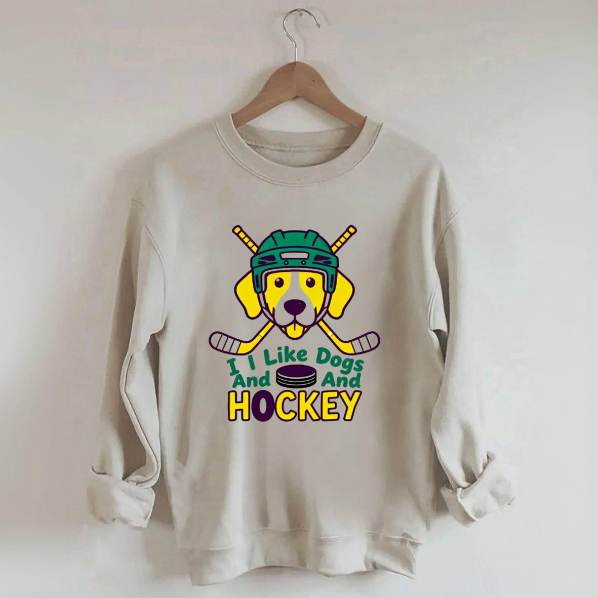 I Like Dogs And Hockey Sweatshirt