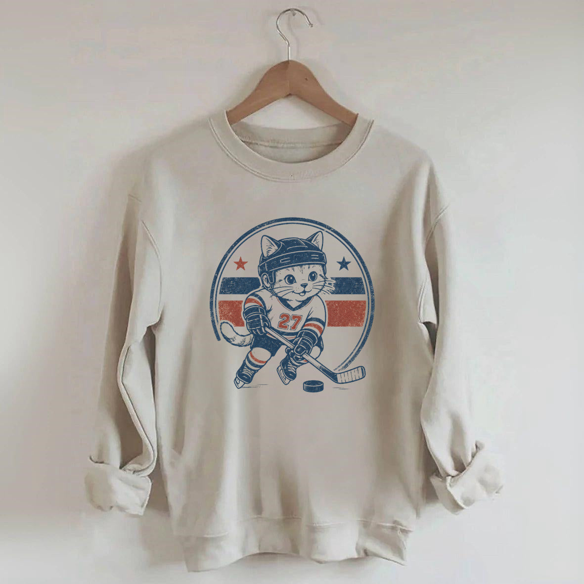 Vintage hockey cat sweatshirt