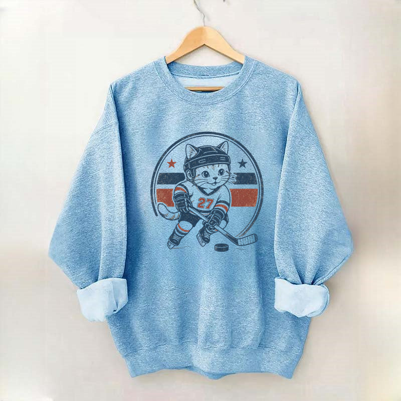 Vintage hockey cat sweatshirt