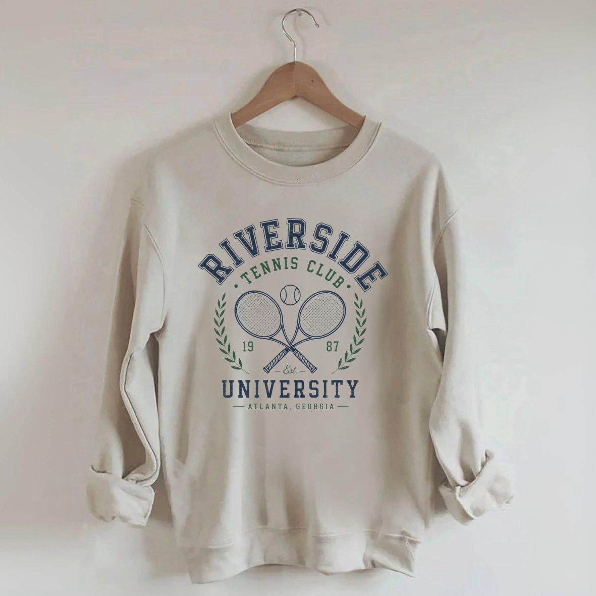 Vintage Riverside University  Tennis Club Sweatshirt