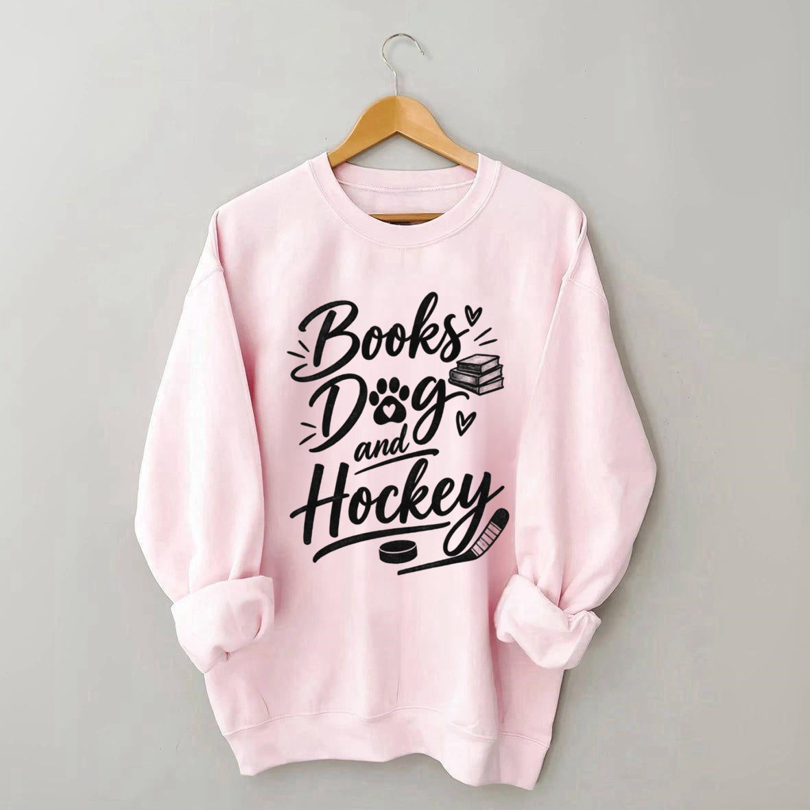 Books Dog and Hockey Sweatshirt