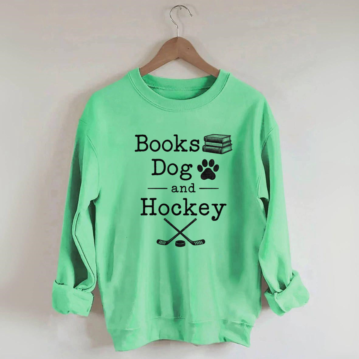 Books Dog and Hockey Sweatshirt