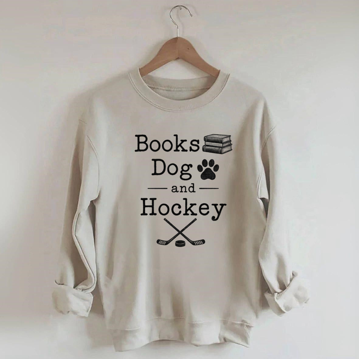 Books Dog and Hockey Sweatshirt