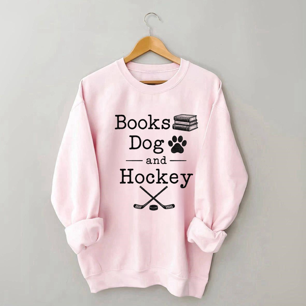 Books Dog and Hockey Sweatshirt