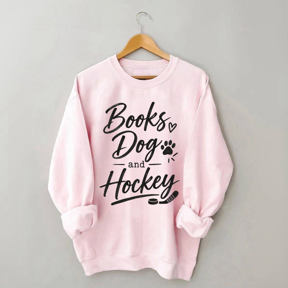 Books Dog and Hockey Sweatshirt