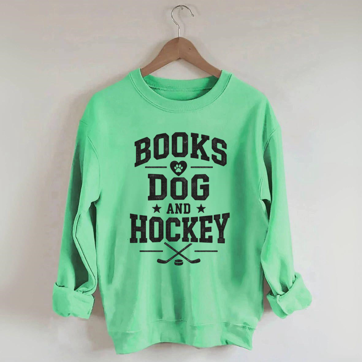 Books Dog and Hockey Sweatshirt