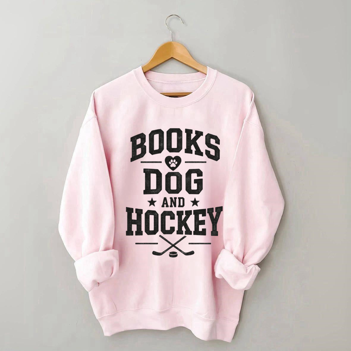 Books Dog and Hockey Sweatshirt