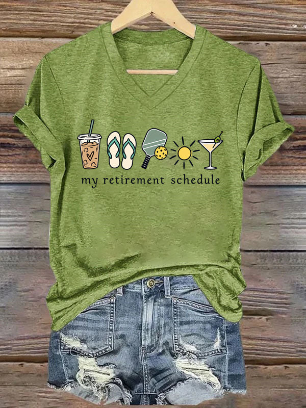 My Retirement Schedule – Funny Pickleball Retirement T-Shirt