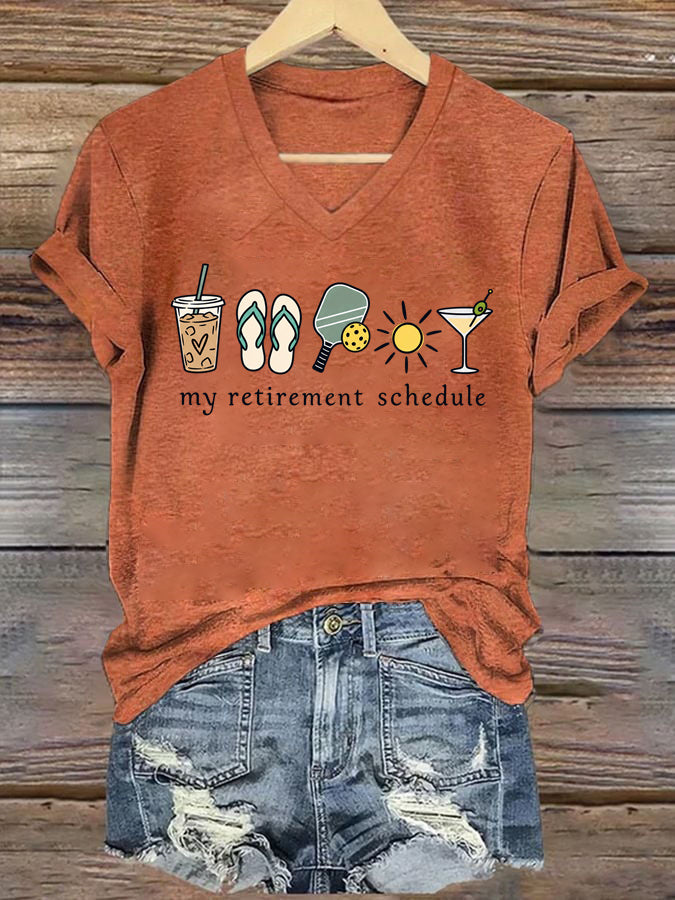 My Retirement Schedule – Funny Pickleball Retirement T-Shirt