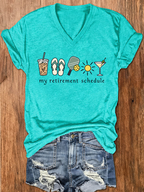 My Retirement Schedule – Funny Pickleball Retirement T-Shirt