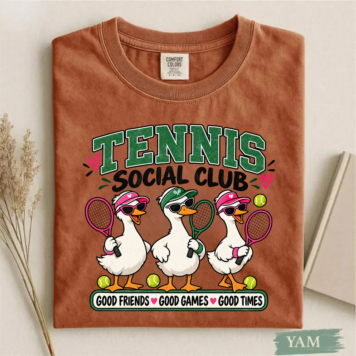 Comfort Colors Tennis Social Club Graphic T-Shirt for Women