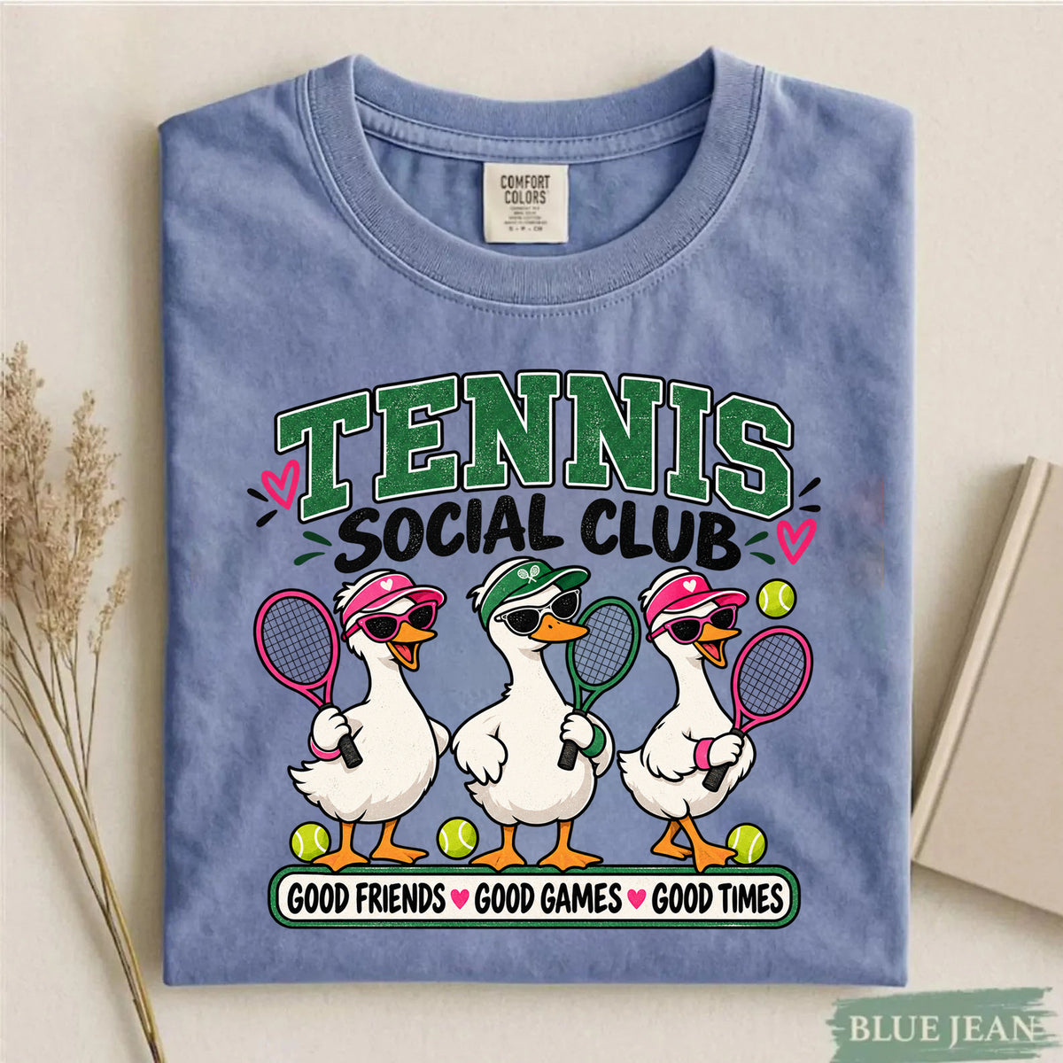 Comfort Colors Tennis Social Club Graphic T-Shirt for Women