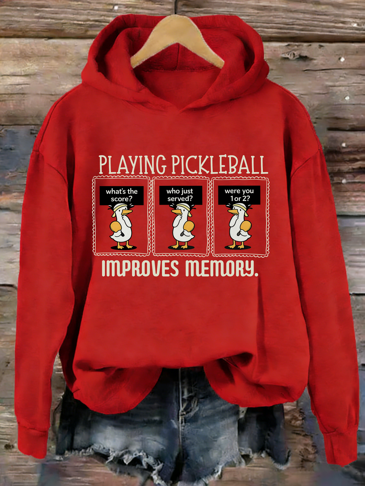 Playing Pickleball Improves Memory Hoodie