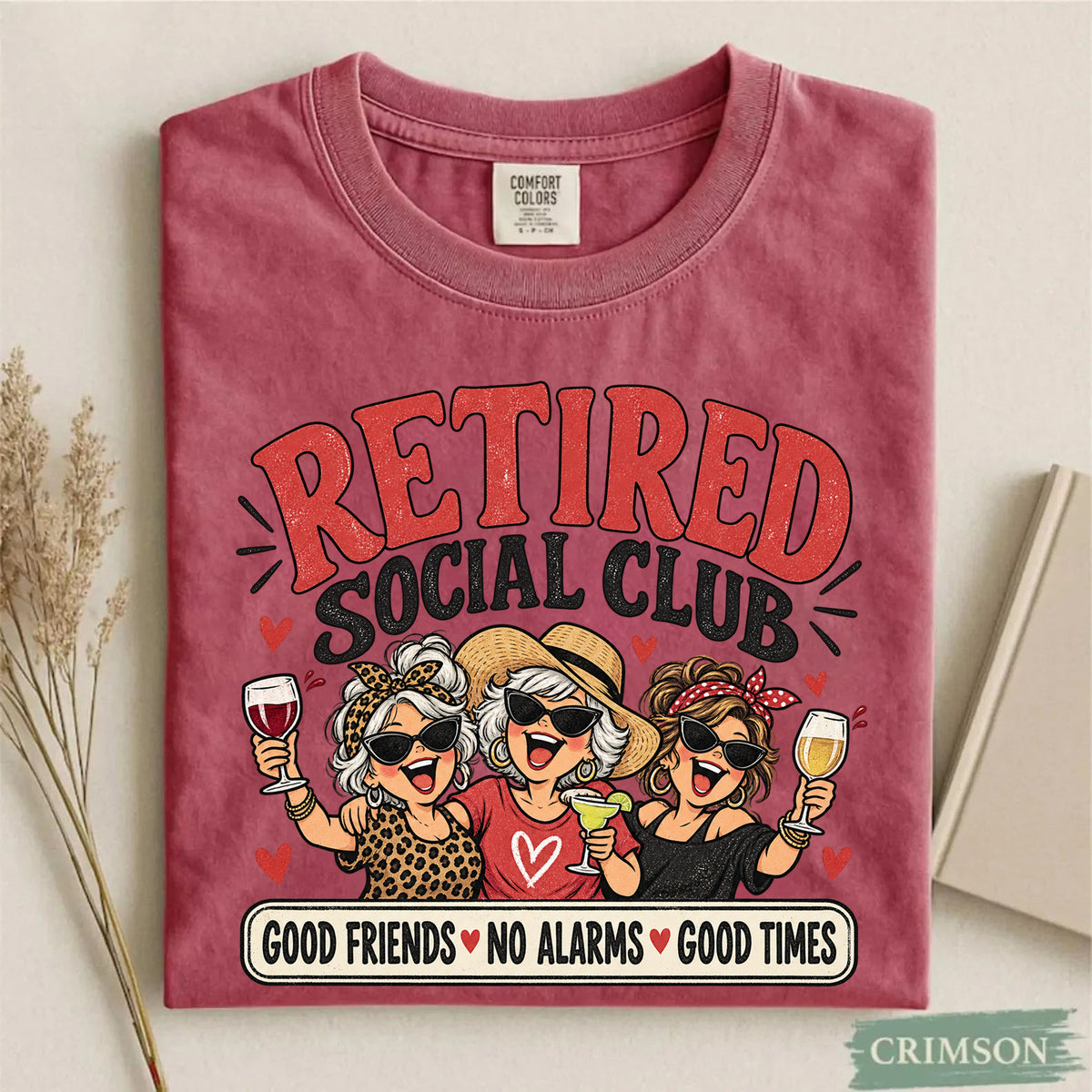 Comfort Colors Retired Social Club Funny Retirement T-Shirt