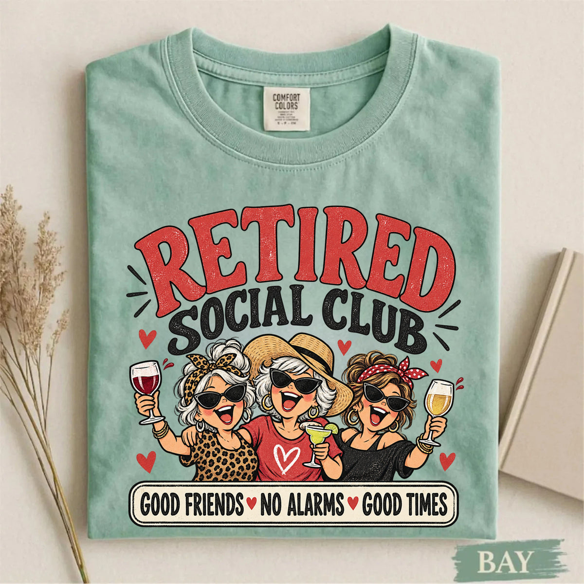 Comfort Colors Retired Social Club Funny Retirement T-Shirt
