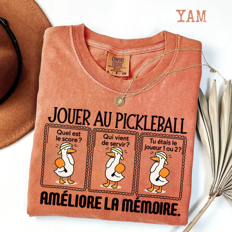 JOUER AU PICKLEBALL AMÉLIORE LA MÉMOIRE. T-shirt