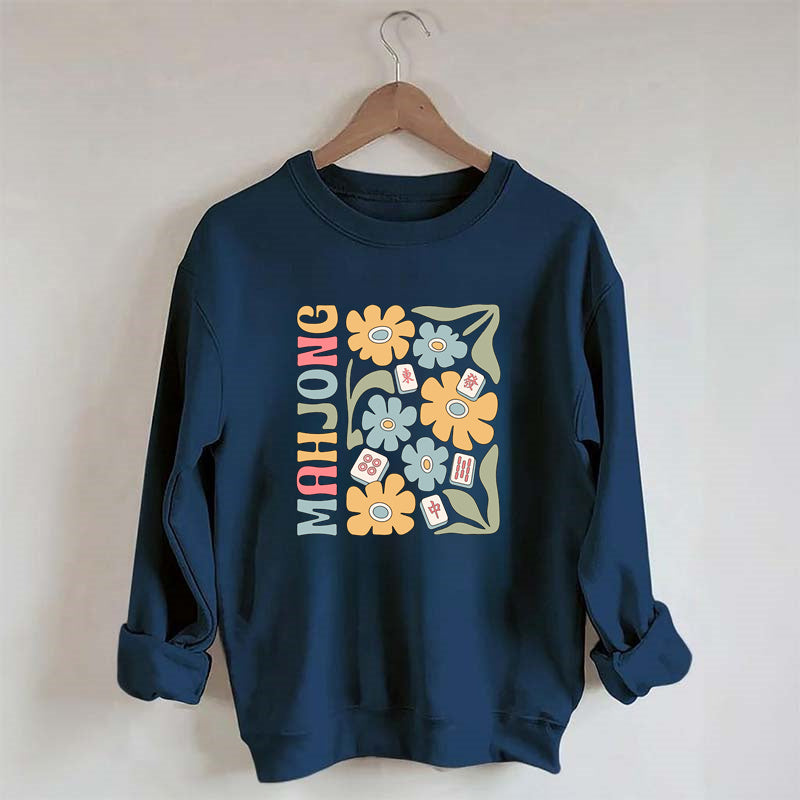 Boho Mahjong Love,Floral Mahjong  Sweatshirt