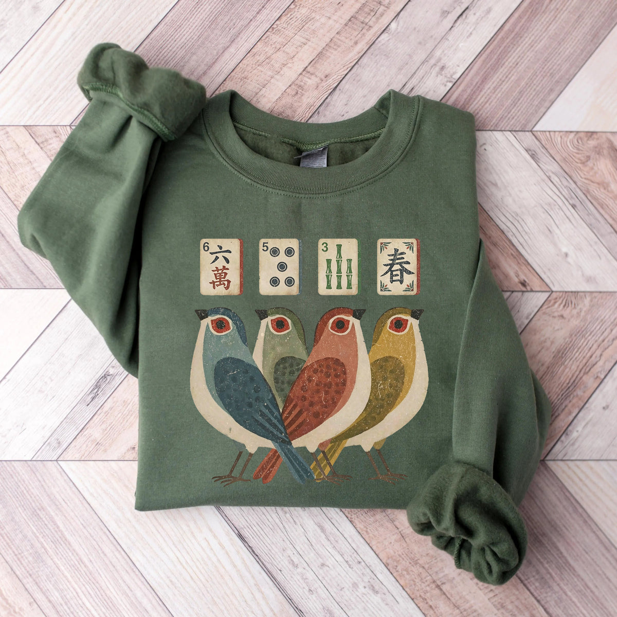 Retro Bird Bam Tile Sweatshirt