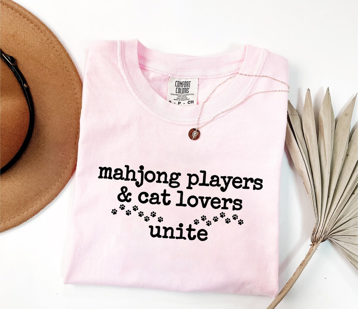 Mahjong Players & Cat Lovers Unite T-Shirt
