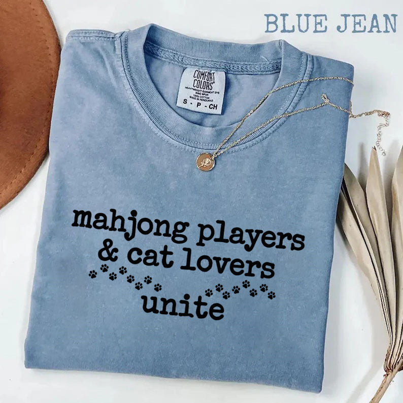 Mahjong Players & Cat Lovers Unite T-Shirt