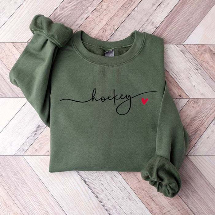 Cute Minimalistic Hockey Sweatshirt