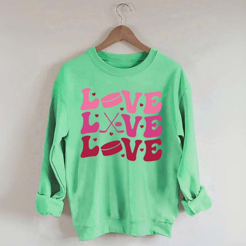 Sports Love Hockey Mom Sweatshirt