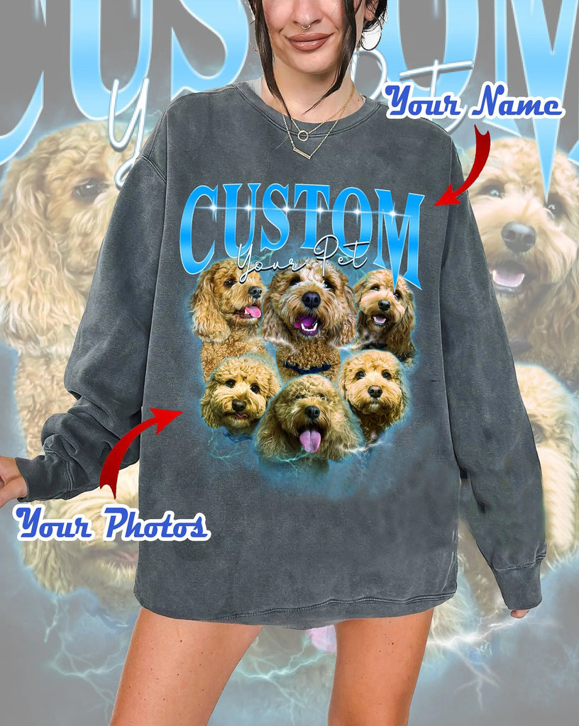 Custom Photo Vintage Tee For Pet Lover