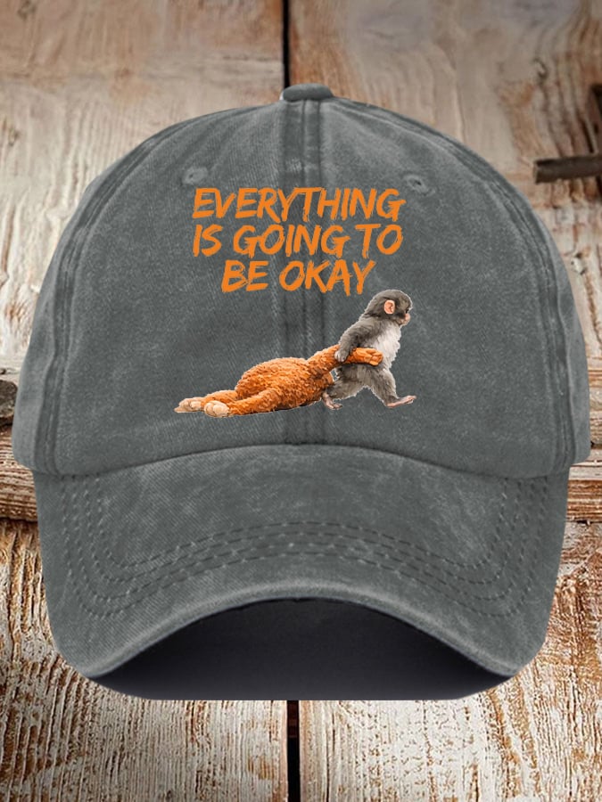 Unisex Baby Monkey Punch Printed Hat