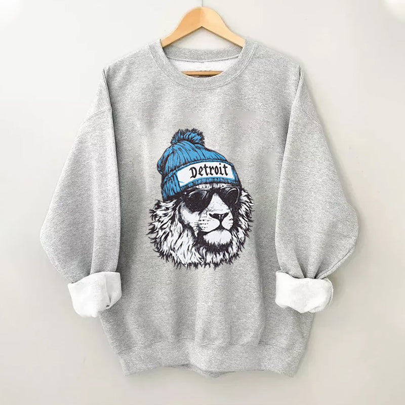 Comfort Colors Detroit Football Mascot Sweatshirt