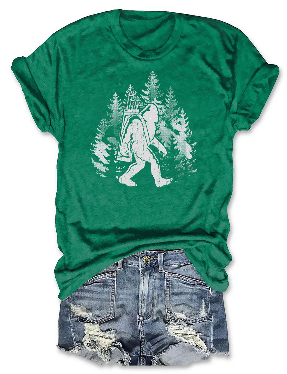 Funny Sasquatch Golfing T-shirt