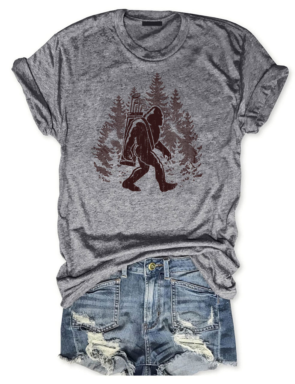 Funny Sasquatch Golfing T-shirt