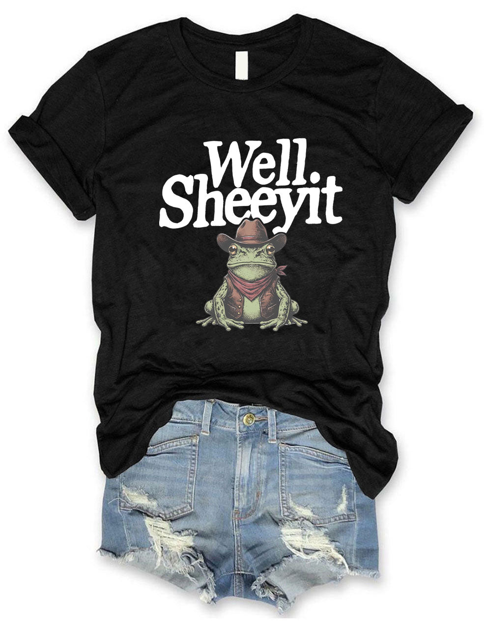 Well Sheeyit Country Western Frog T-Shirt