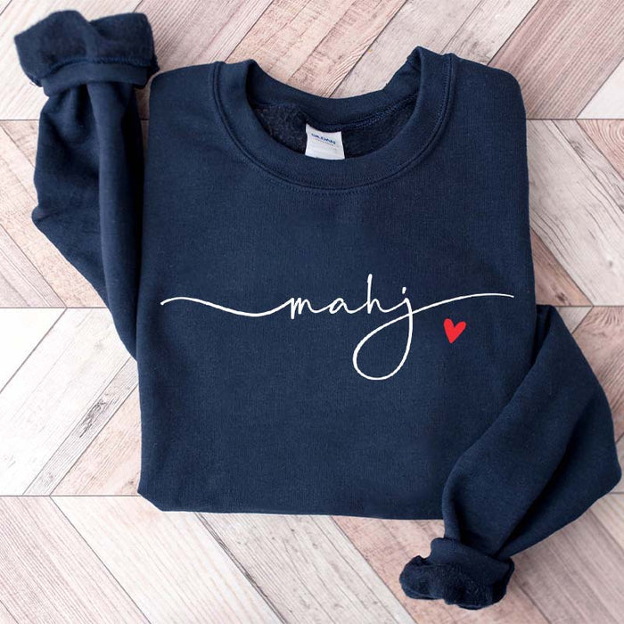 Cute Minimalistic Mahjong Sweatshirt