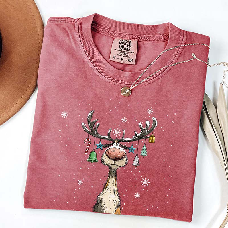 Comfort Colors Vintage Reindeer T-Shirt