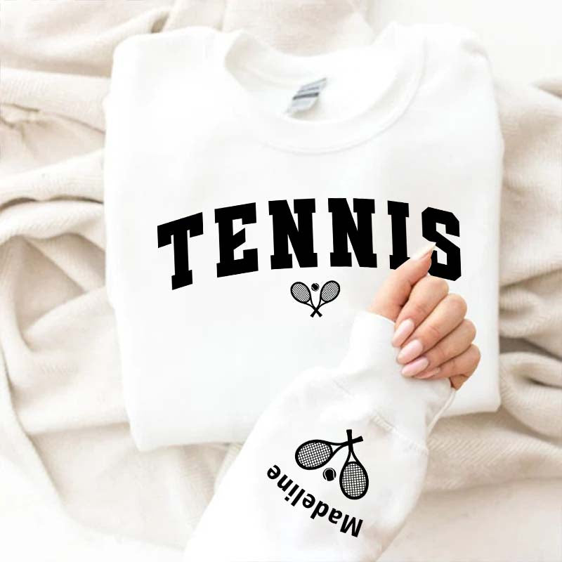Custom Name Matching Tennis Team Sweatshirt