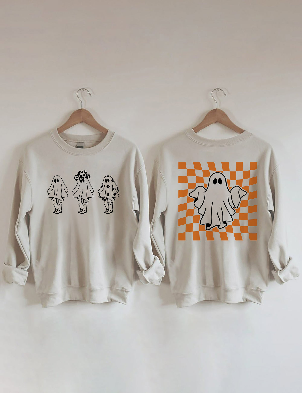 Ghost Outline Spooky Season Sweatshirt