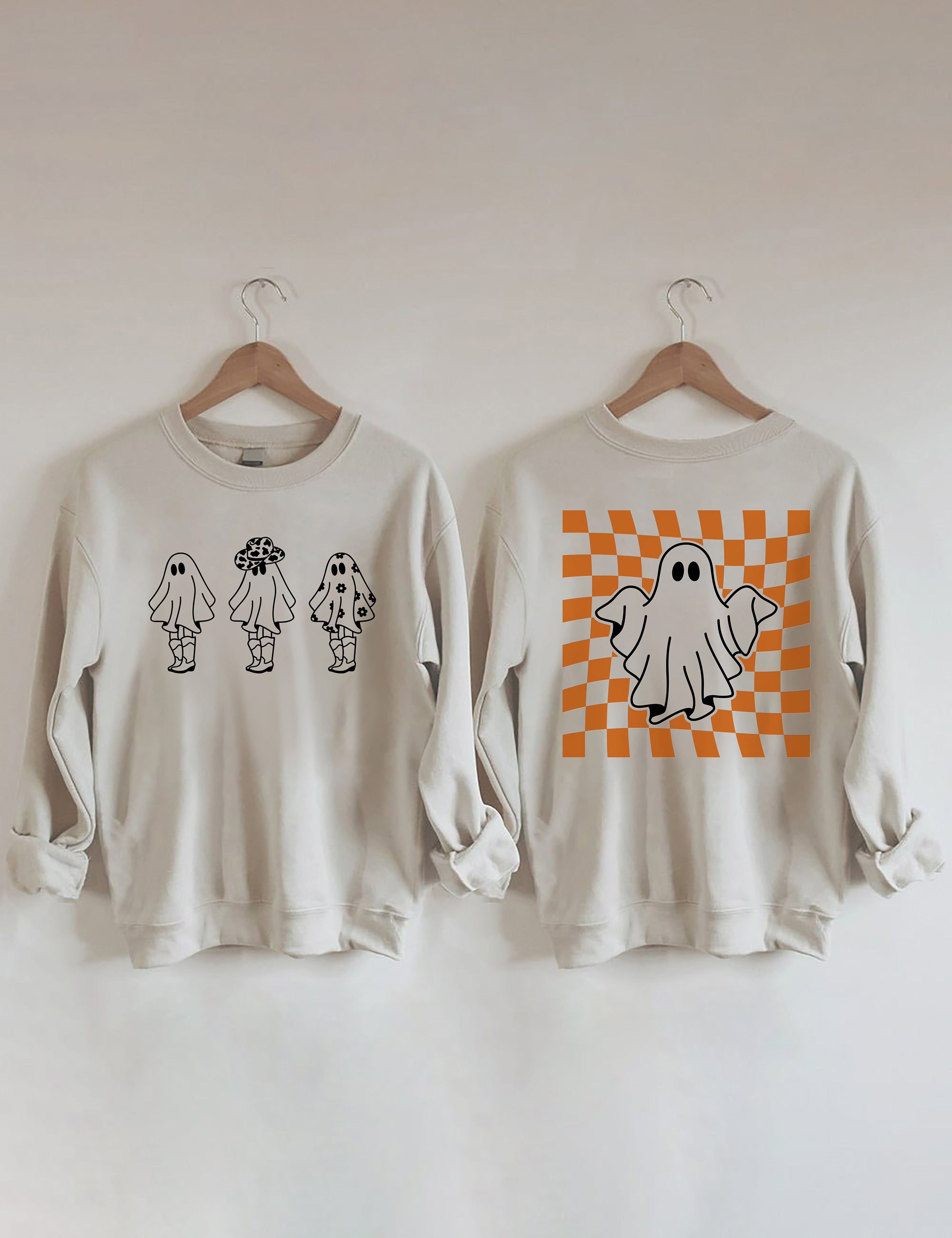 Ghost Outline Spooky Season Sweatshirt