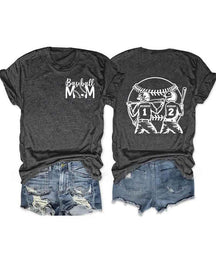Personalized Baseball Mom 2 Boys T-Shirt