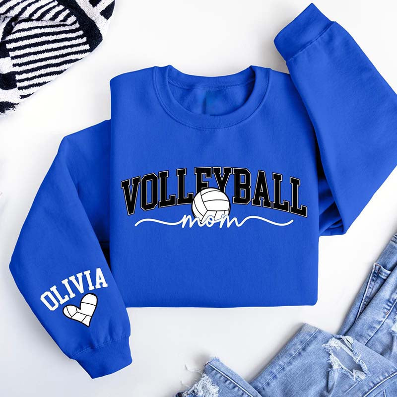 Custom Volleyball Name On Sleeve Sweatshirt