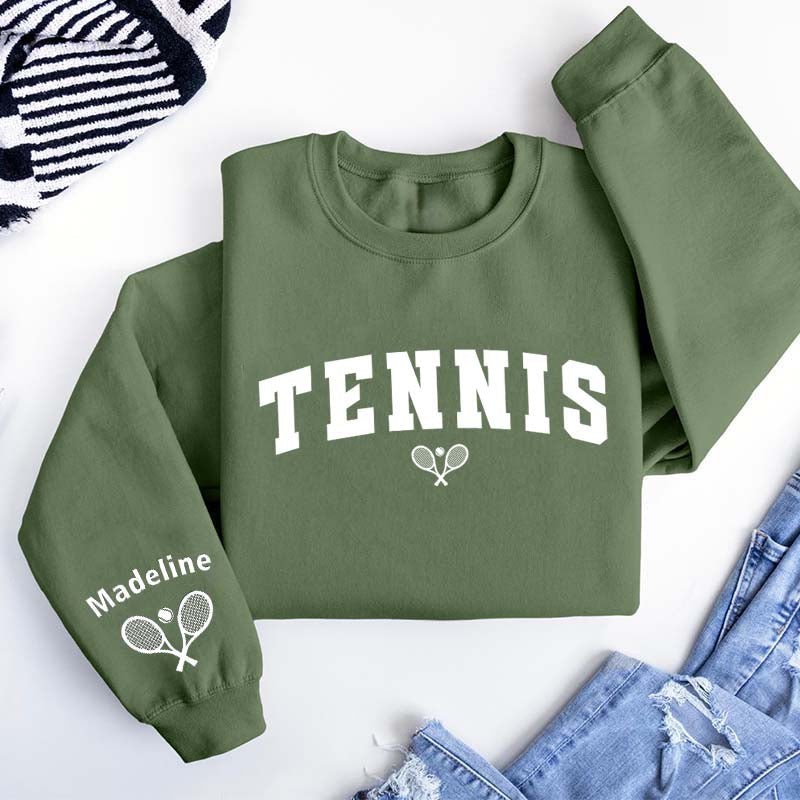 Custom Name Matching Tennis Team Sweatshirt