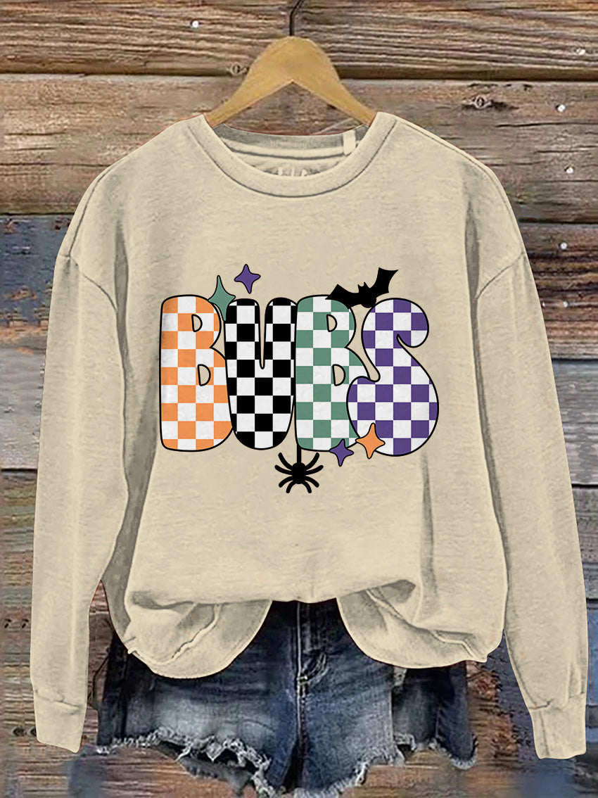 Halloween Bubs Casual Print Sweatshirt