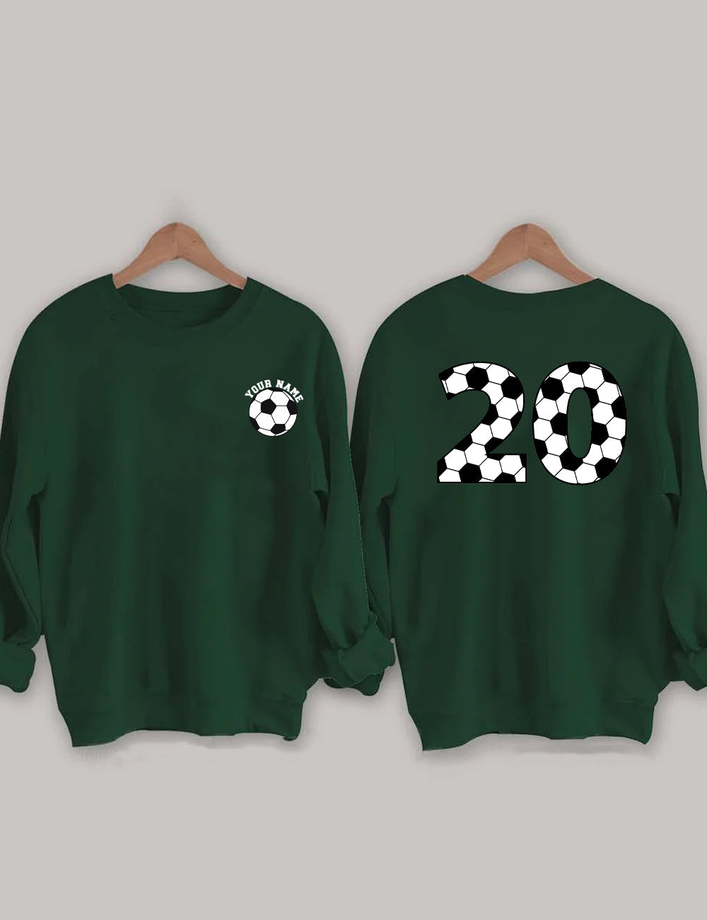 Soccer Ball Custom Number And Name Sweatshirt