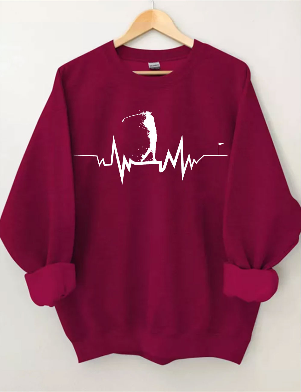 Golfer Heartbeat Golf Sweatshirt