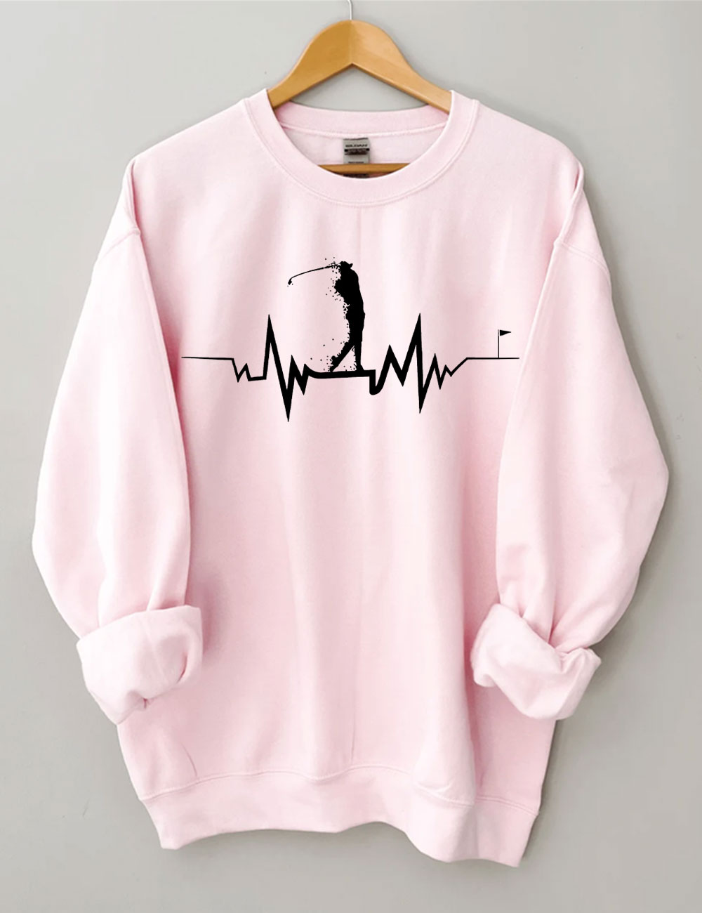 Golfer Heartbeat Golf Sweatshirt