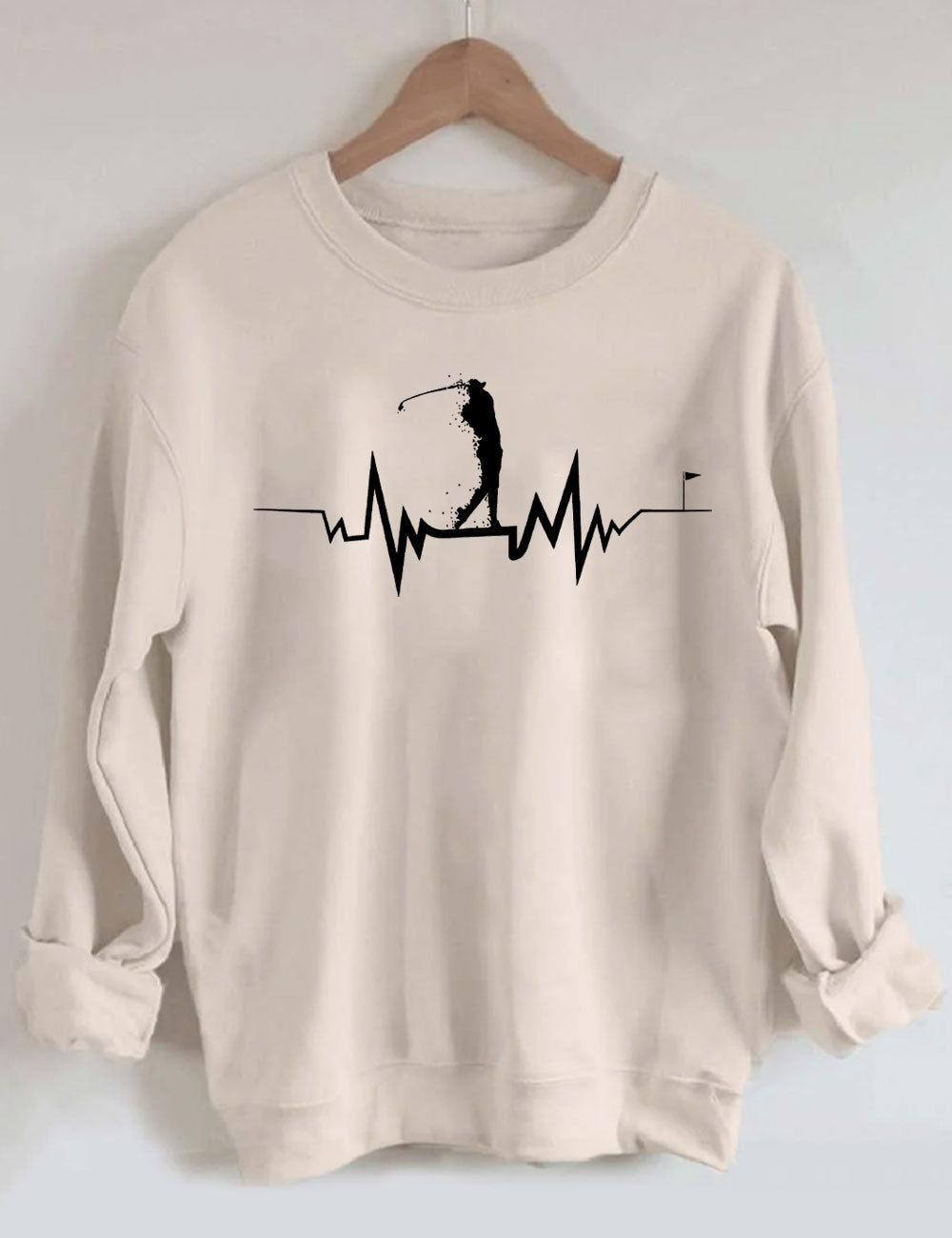 Golfer Heartbeat Golf Sweatshirt